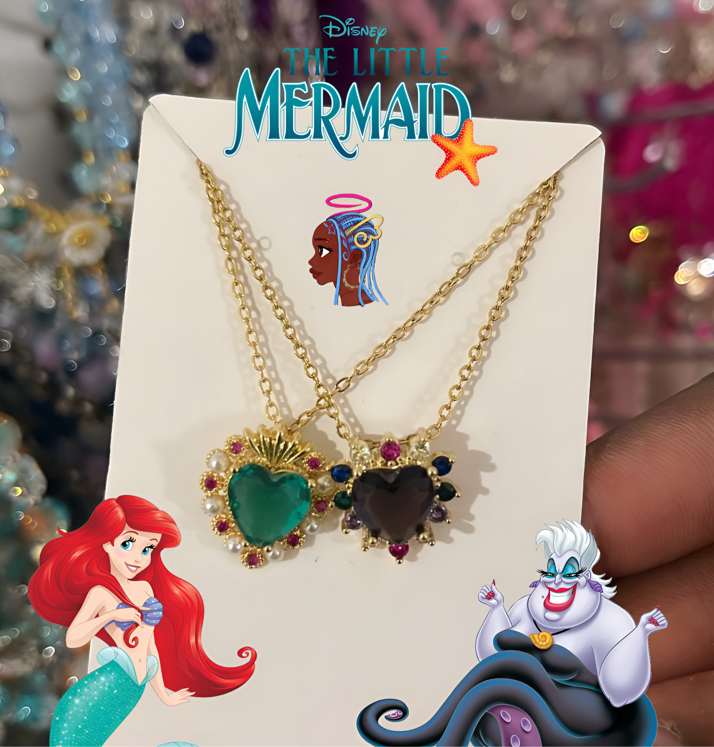 Ariel & Ursula matching necklaces
