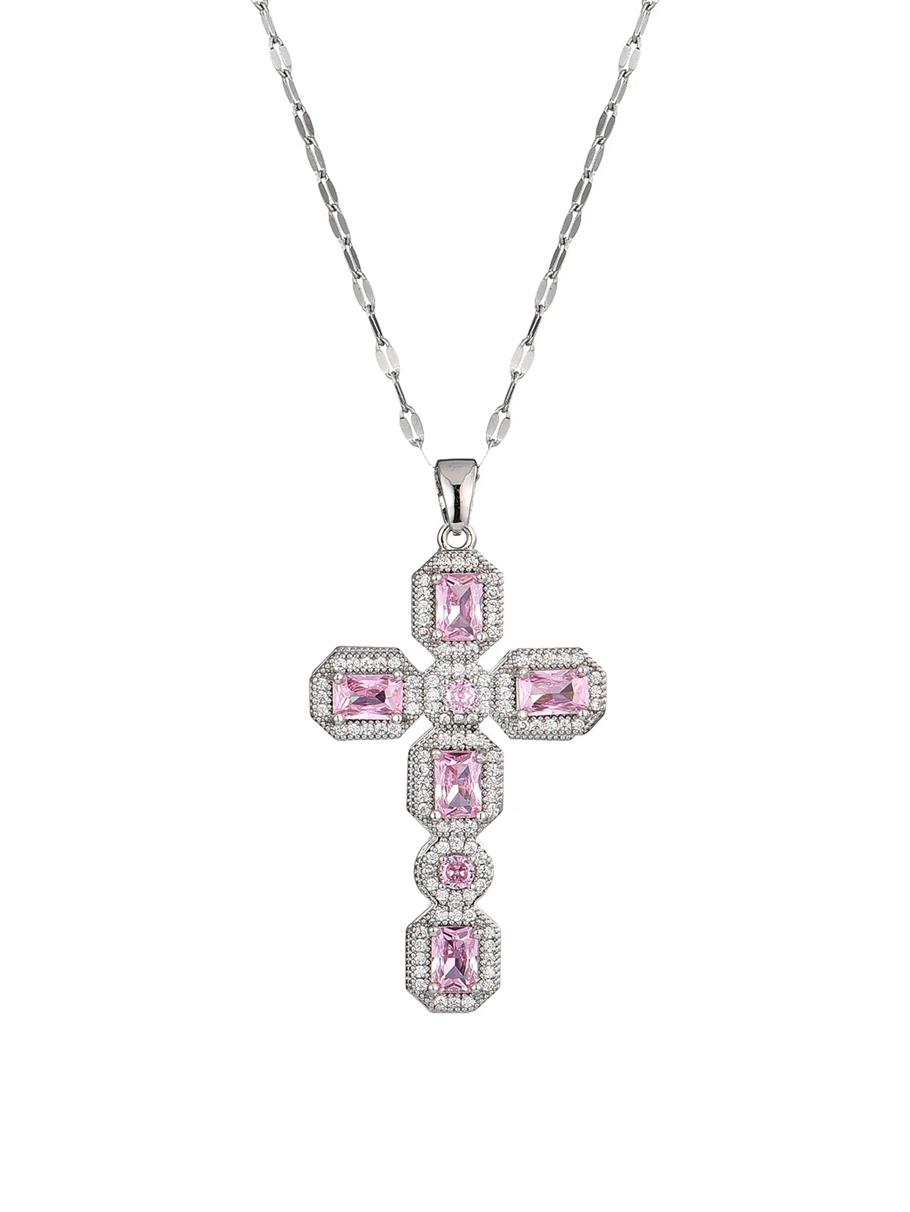Seraphina Silver Cross Necklace