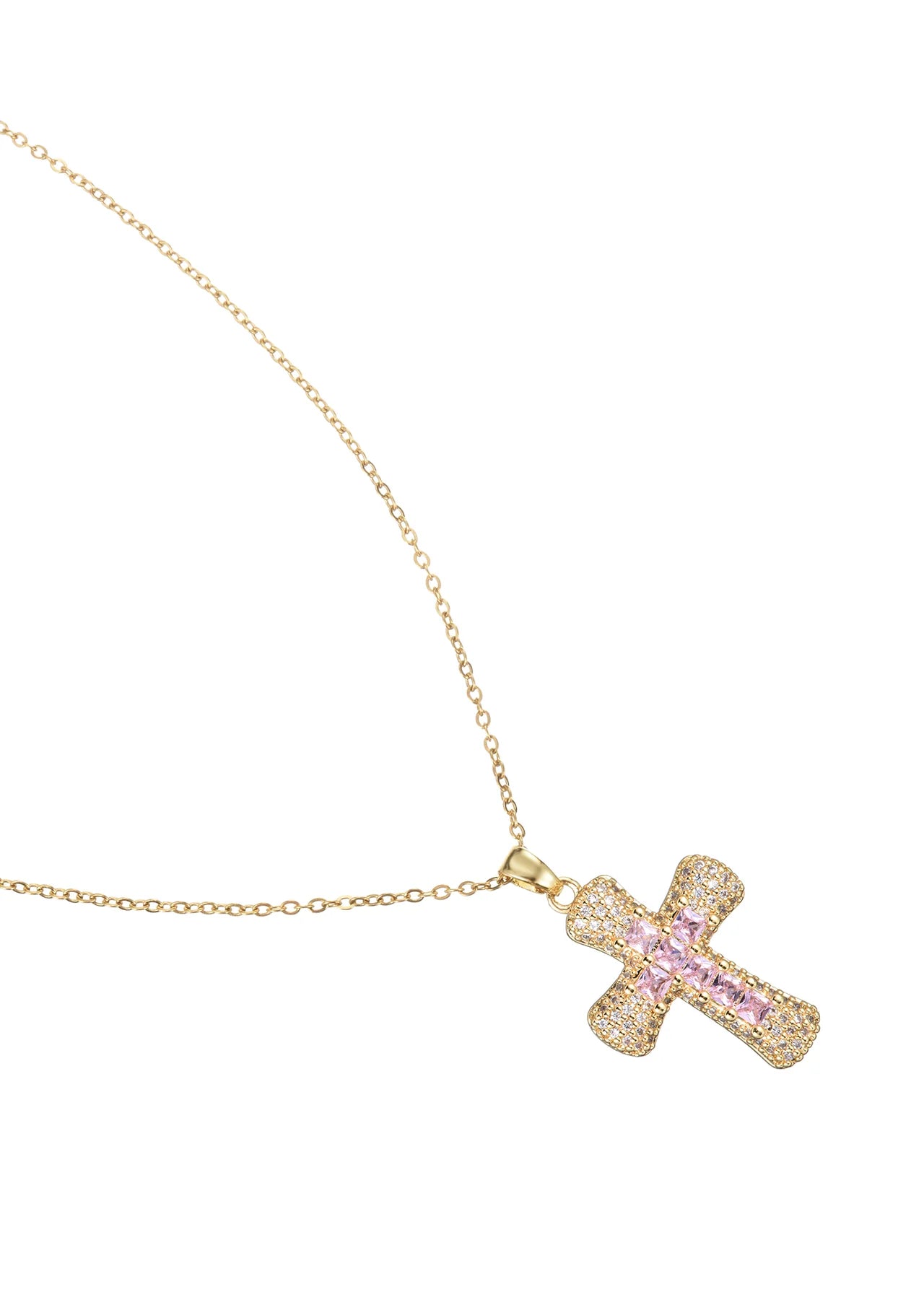 Eloise Pink Cross Necklace