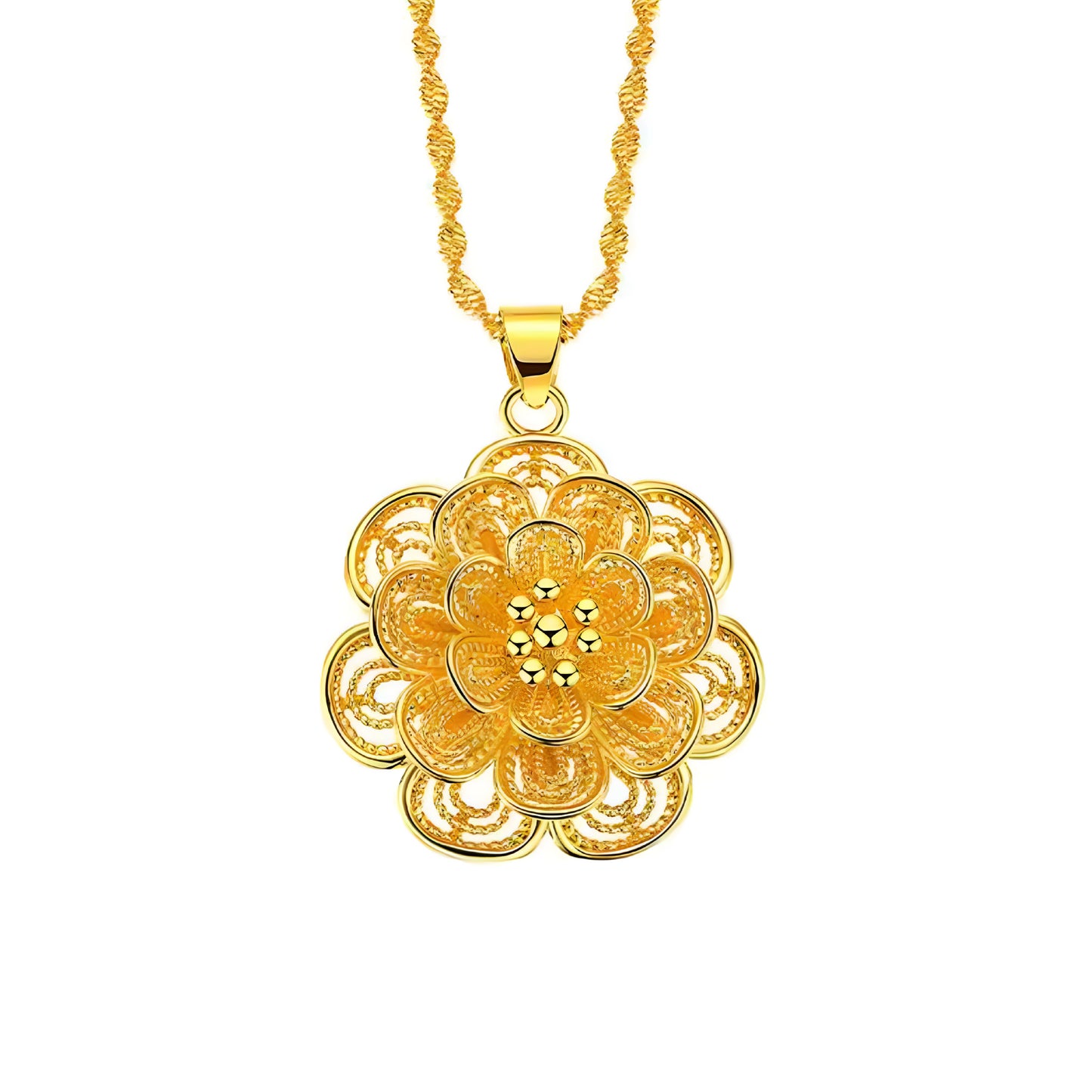 Selah Gold Flower Necklace