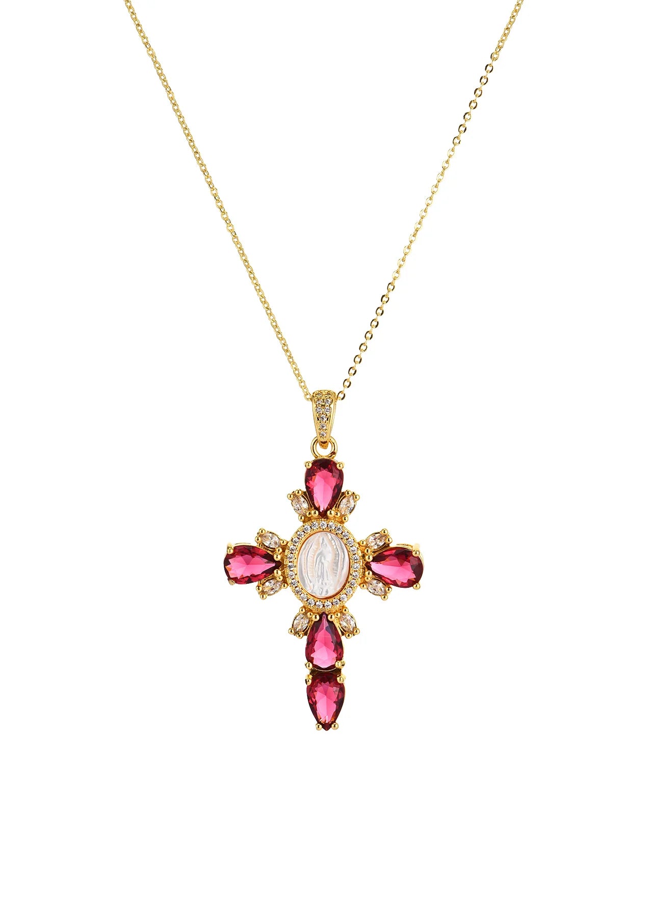 Scarlett Red Cross Necklace