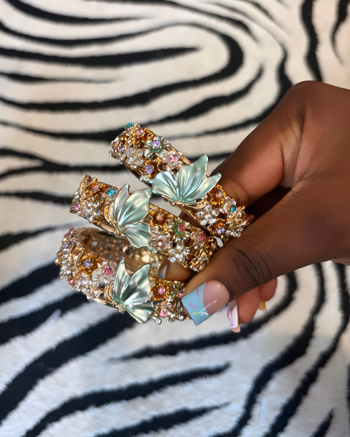 Multicolor Butterfly Bangle