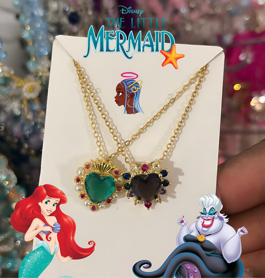 Ariel & Ursula matching necklaces