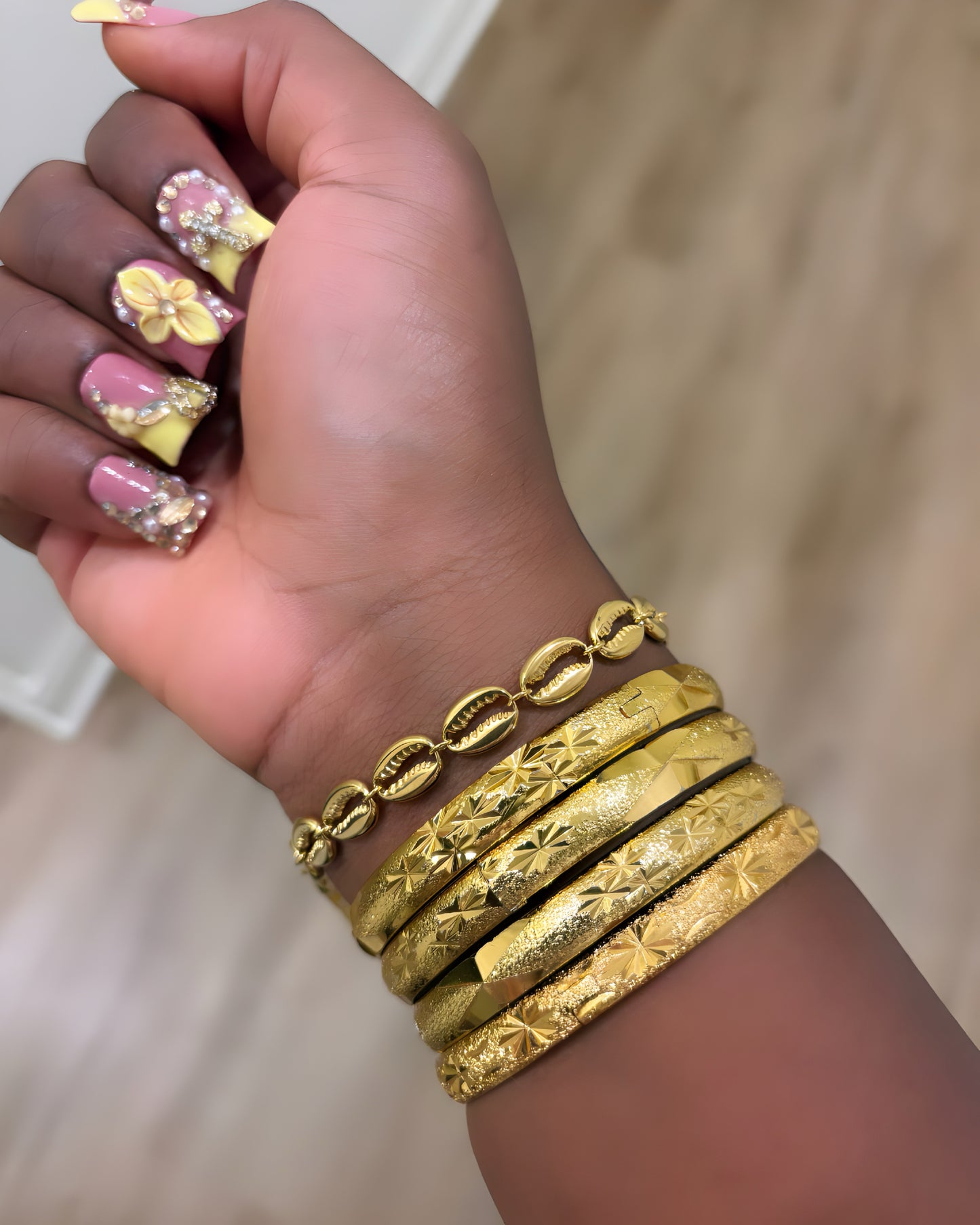 Gold Cowrie Bracelet