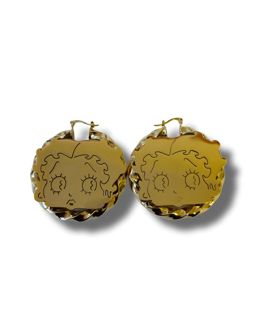 Betty B Gold Hoops