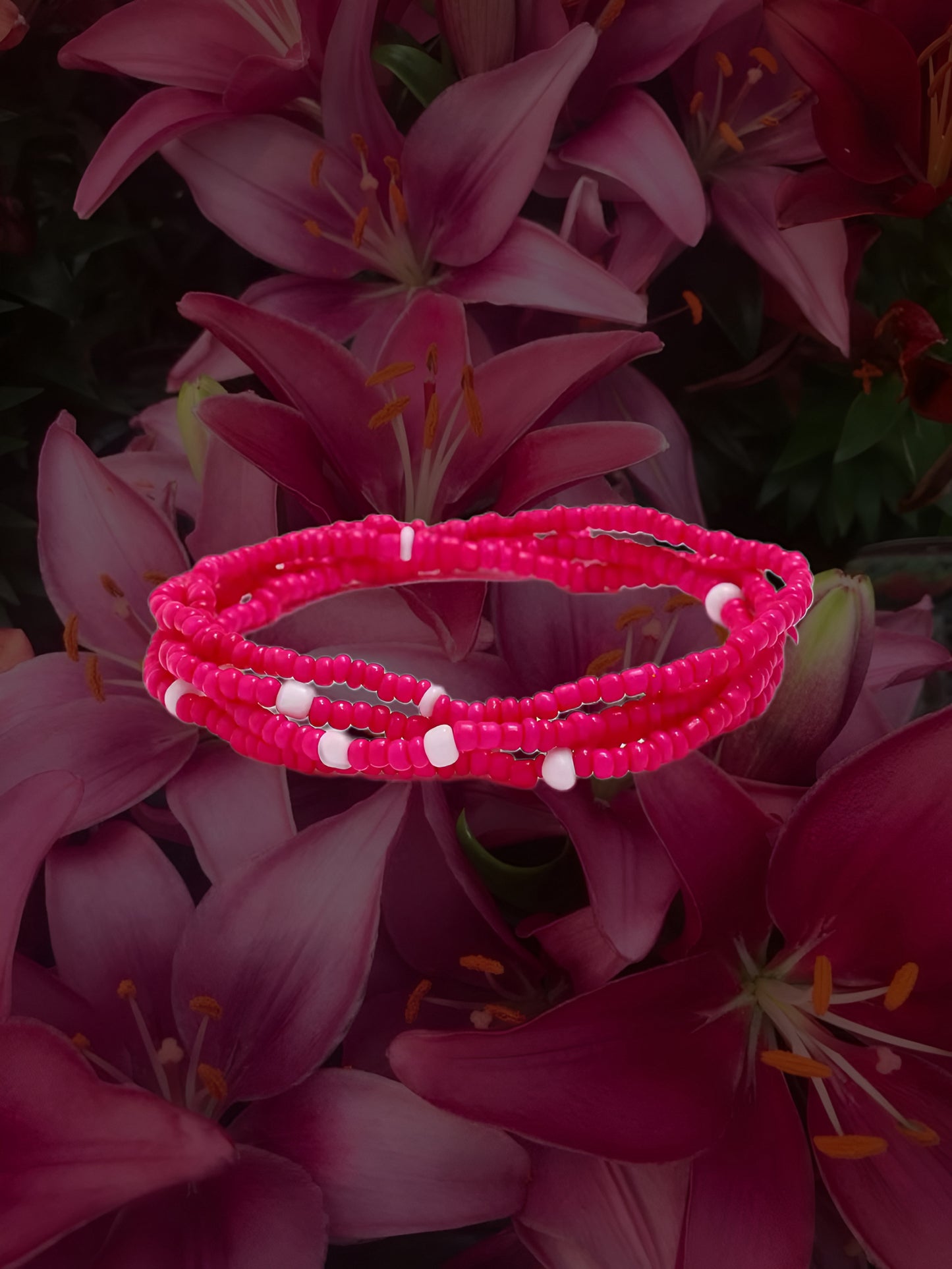 Fuchsia Pink Waist Bead