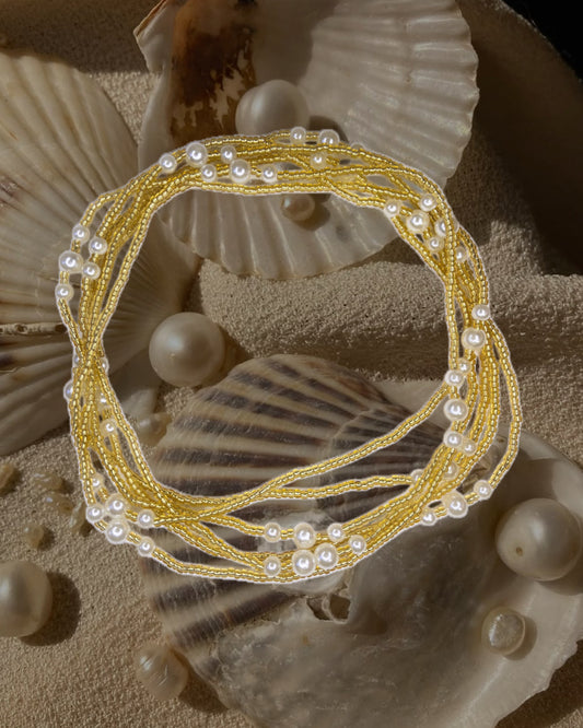 Gold Pearl Waist Bead