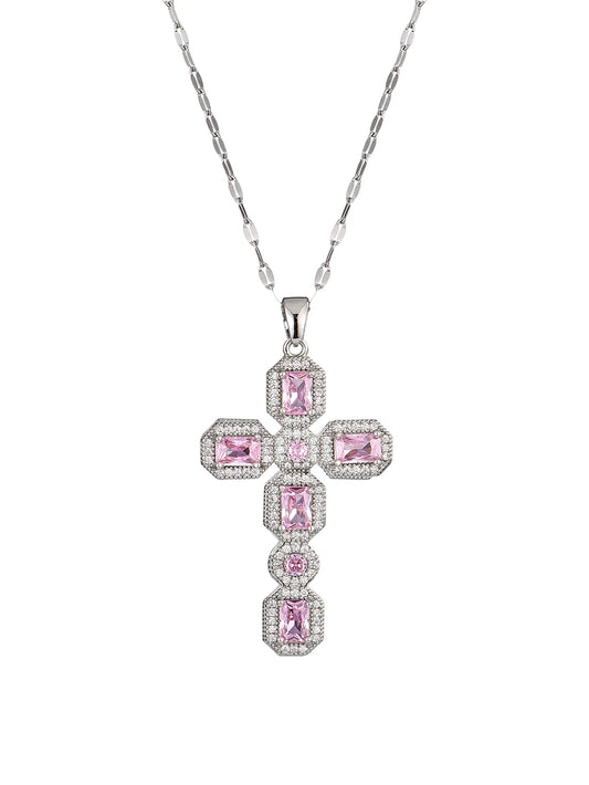 Seraphina Silver Cross Necklace