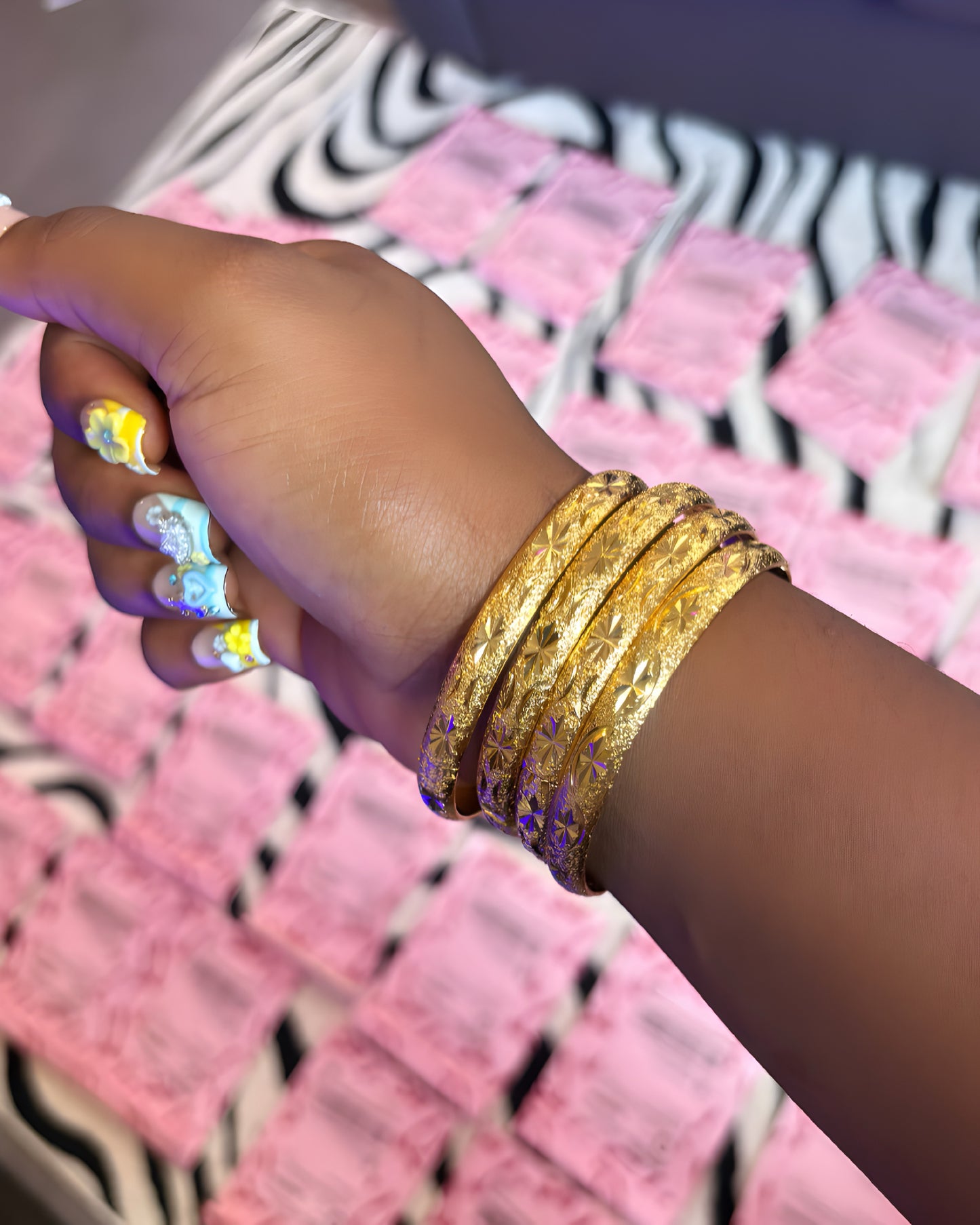18k Summer Gold Bangles